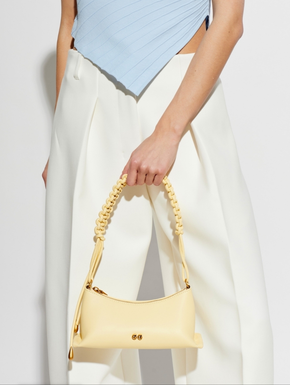 Cult Gaia Osa Womens Shoulder Bag In Light Yellow